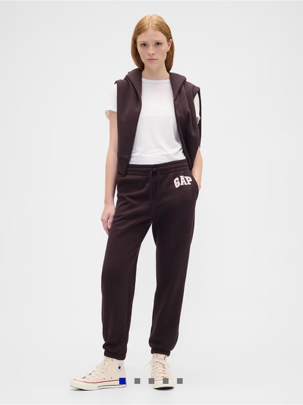 GAP Dark Brown Logo Jogger Sweatpants